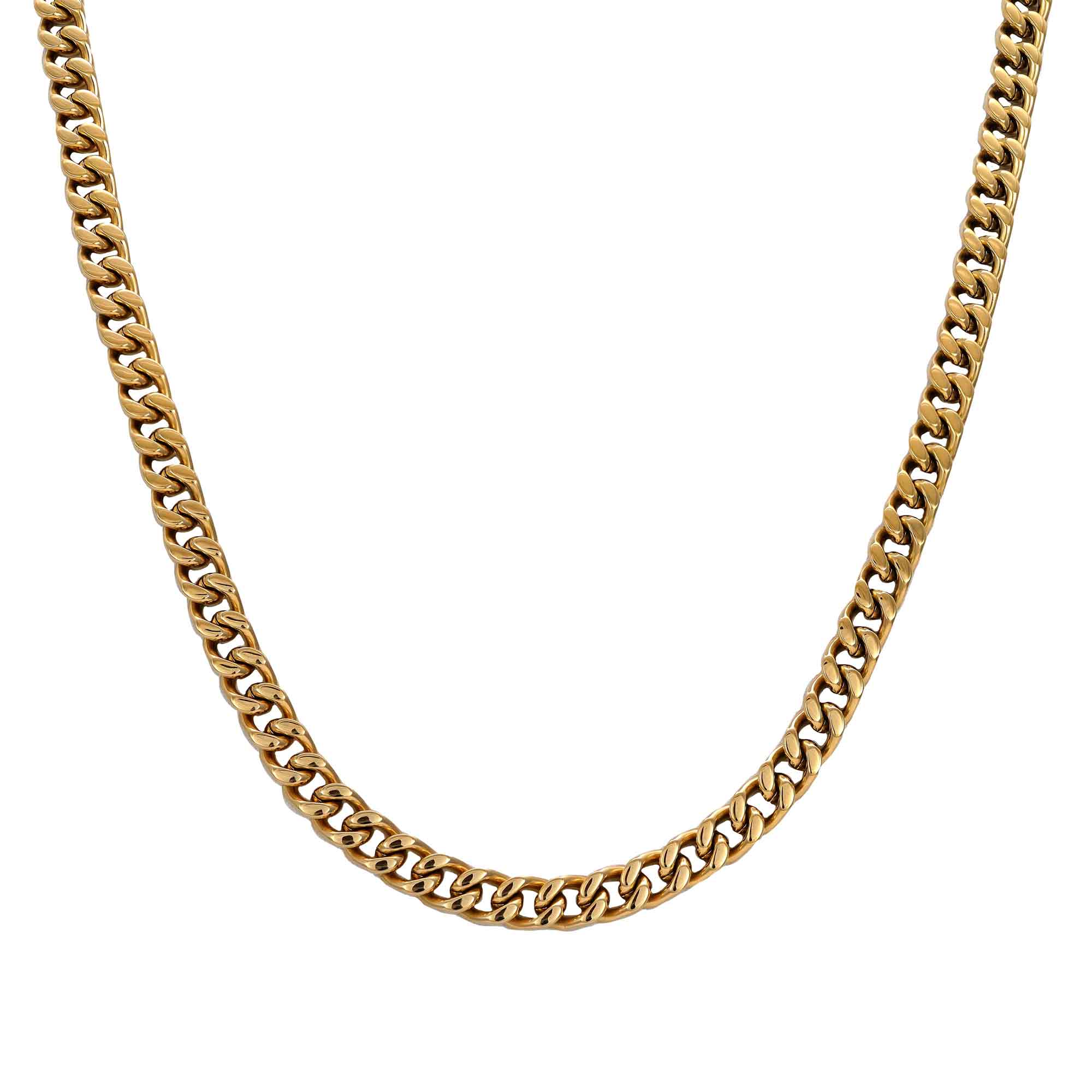 Cuban Link Kette Gold Edelstahl 6mm