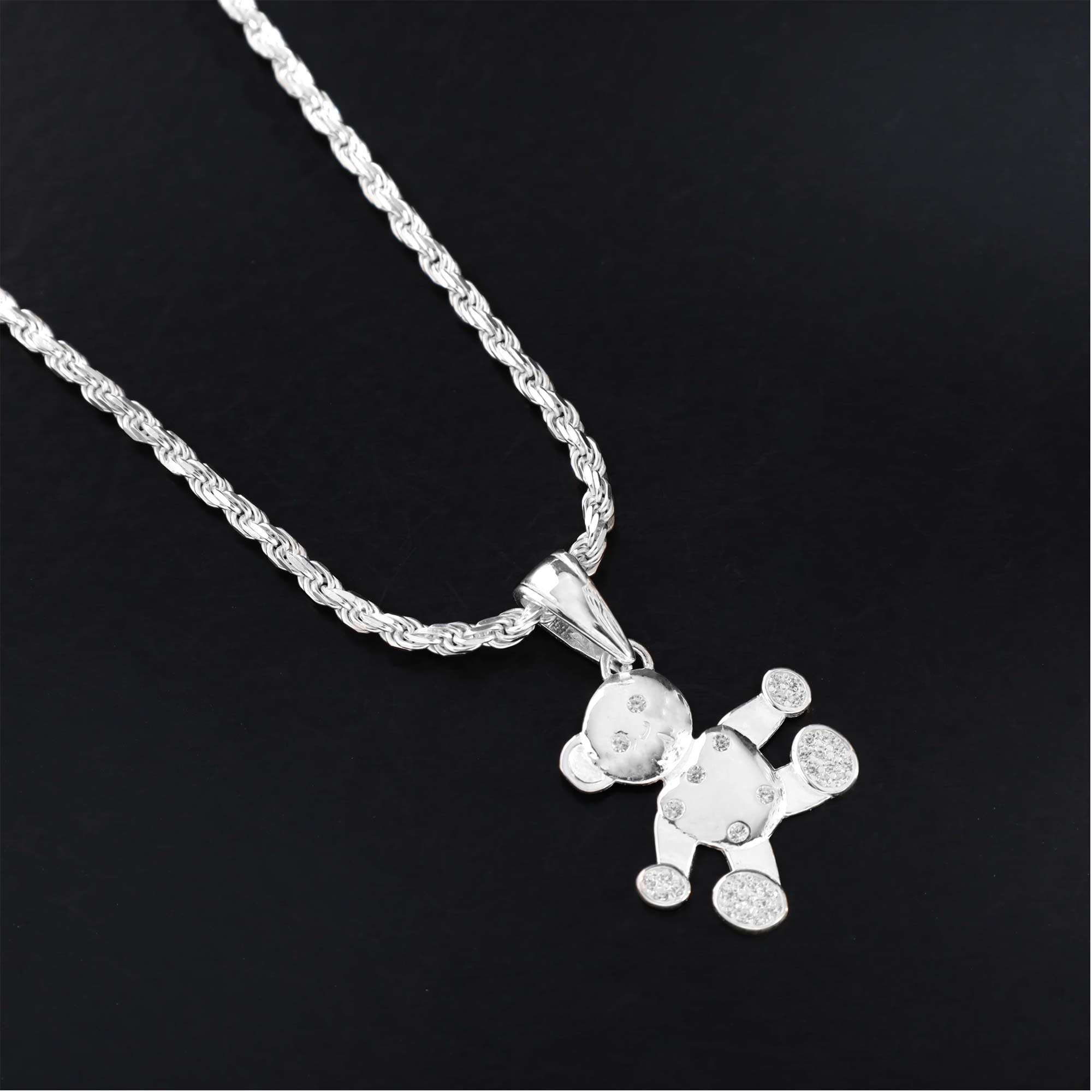 Iced Out Teddy Bär Anhänger