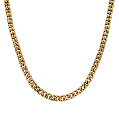Cuban Link Kette Gold Edelstahl 6mm