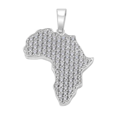 Iced Out Afrika Anhänger