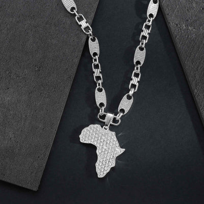 Iced Out Afrika Anhänger