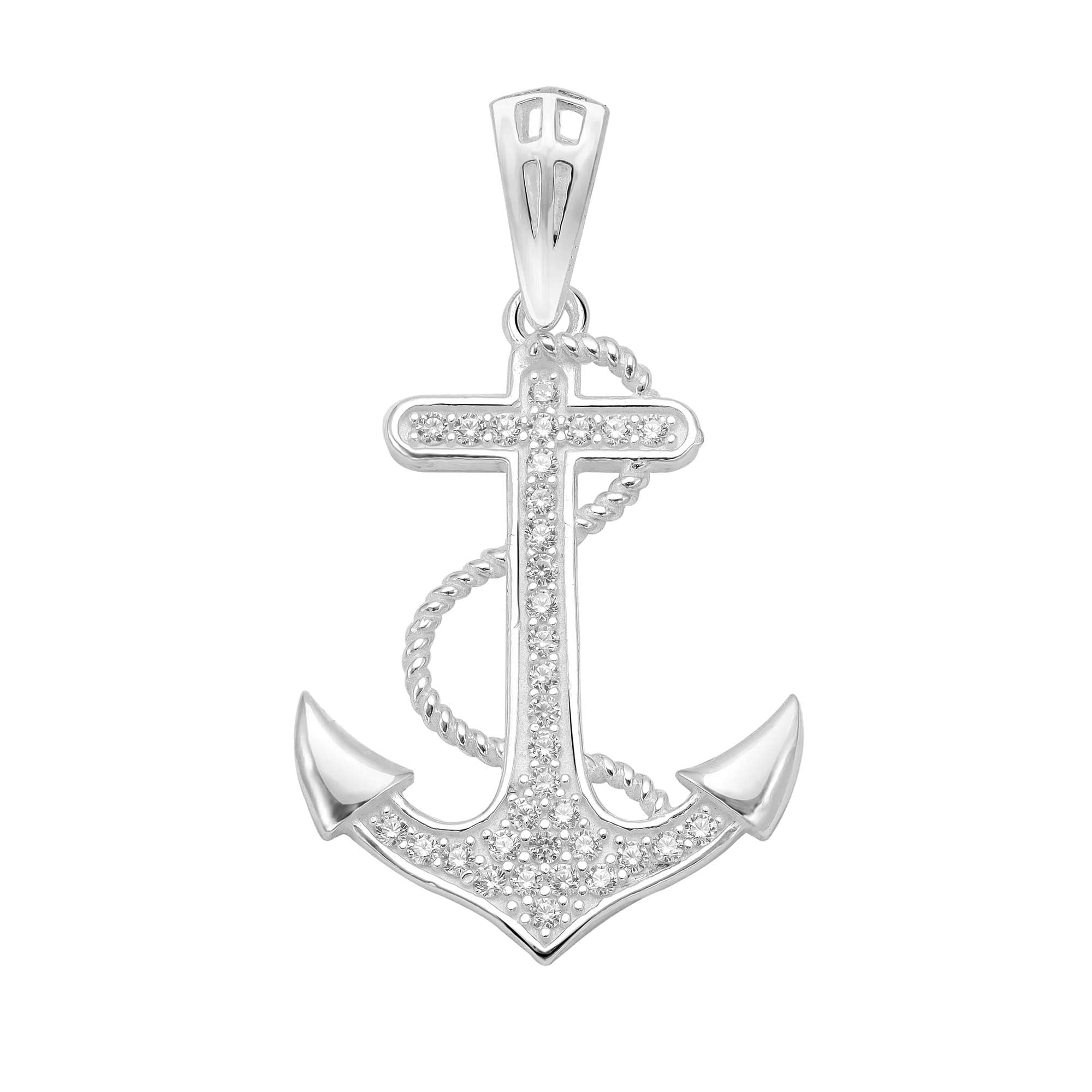 Iced Out Anker Anhänger