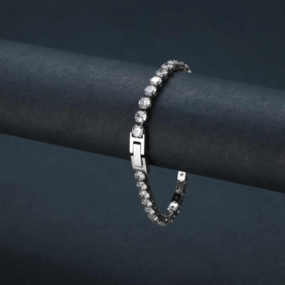 Iced Out Tennis Armband Edelstahl 5mm