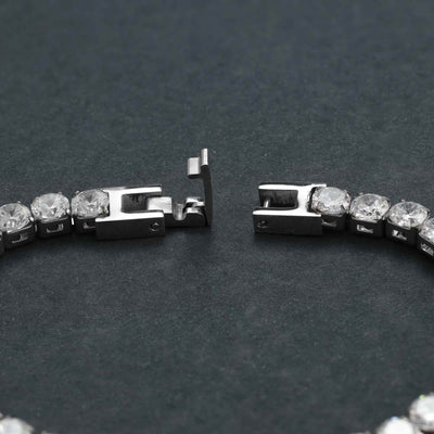 Iced Out Tennis Armband Edelstahl 5mm