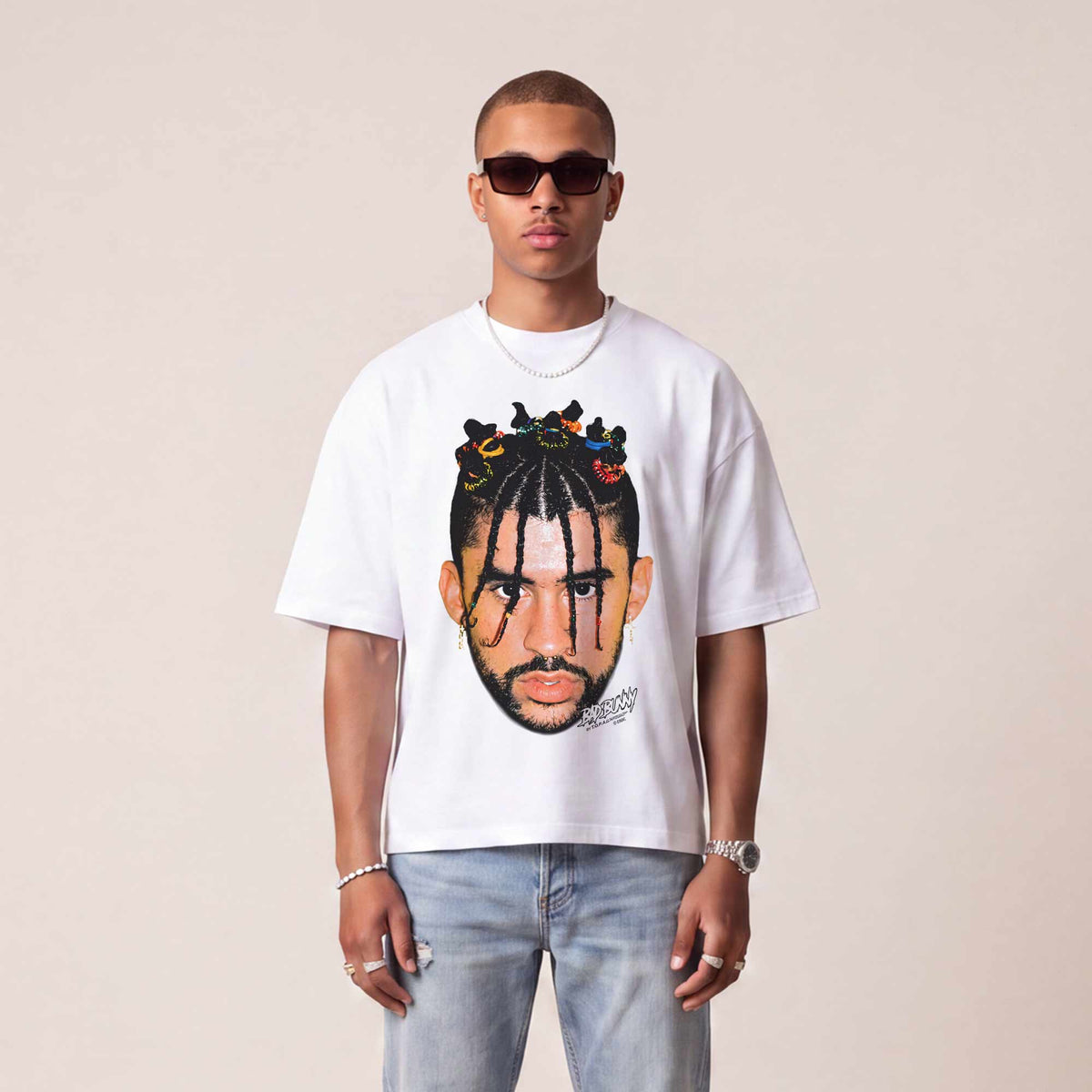 Bad Bunny Big Face Boxy Tee