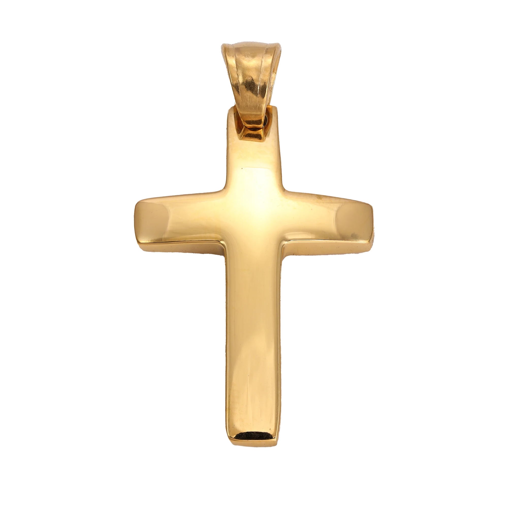 Kreuz Anhänger Gold Edelstahl