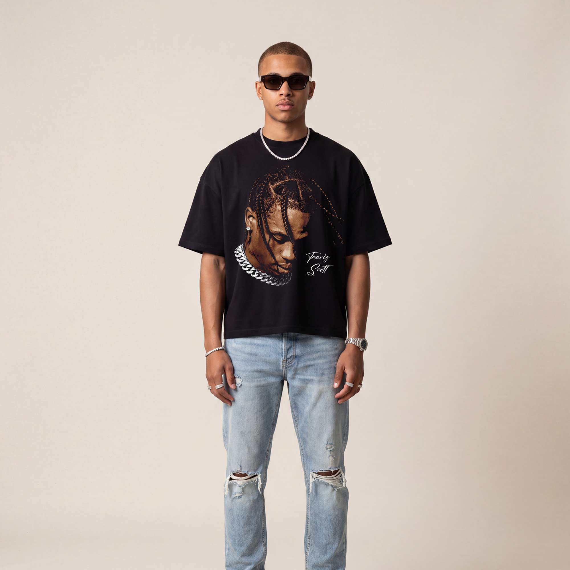 Travis Big Face Boxy Tee